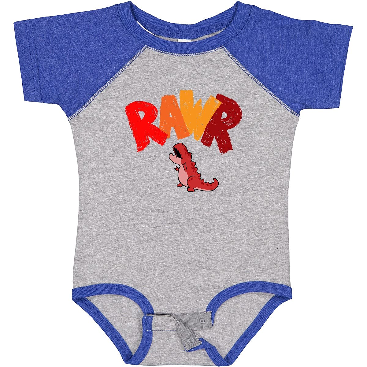 Inktastic Lil' Red Tyrannosaurus Rawr Dinosaur Baby Bodysuit - Cute Dino Onesie for Infants & Toddlers - Perfect for Playtime, Birthday Gifts & Photo Shoots