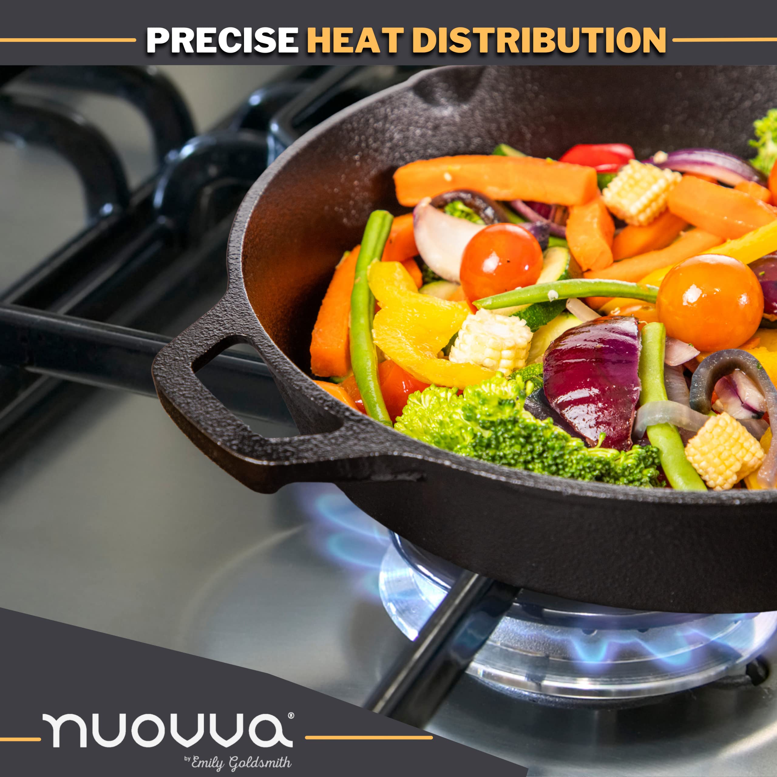 Premium 2-Piece Cast Iron Skillet Set – Pre-Seasoned 10