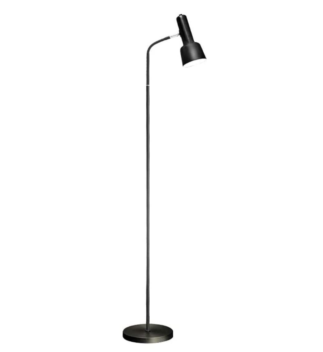 Farmhouse Industrial Floor Lamp - Modern Nordic Style Iron Standing Light with Push Button Switch for Living Room, Bedroom, Study | Reading Lamp, Bedside Lamp, Tree Lamp (Black) - Perfect for Cozy Nights & Home Office Lighting