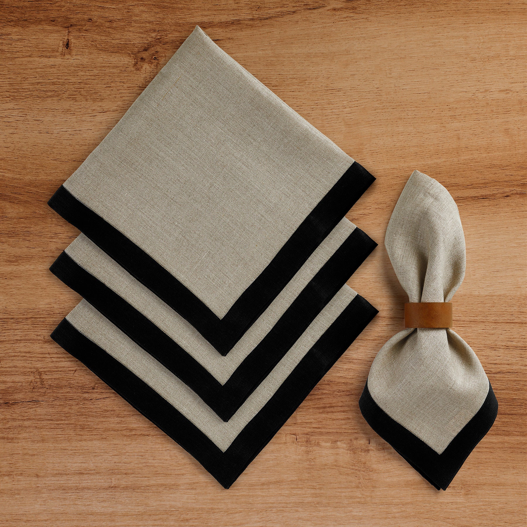 Premium Classic Cotton Napkins - Set of 4 for Elegant Dining, Dinner Parties & Home Decor - Soft & Absorbent Table Linens