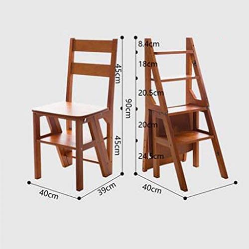 Foldable Wooden Step Stool for Indoor Use - Portable Multifunctional Ladder Stool with Non-Slip Surface | Perfect for Kitchen, Bathroom, Kids Room & Home Organization