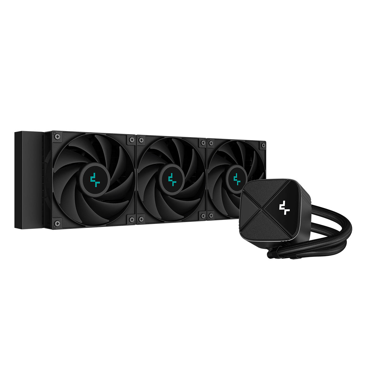 Deepcool LS720S ZERO DARK 360mm AIO Liquid CPU Cooler - High Performance RGB Cooling for Gaming PC, Workstation & Overclocking