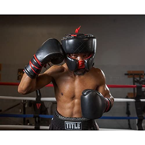 Title Boxing Ko-Vert Headgear for Boxing, MMA & Muay Thai Training - Unisex Adult Protective Gear - White Large Size - Perfect for Sparring, Competition & Fitness Workouts