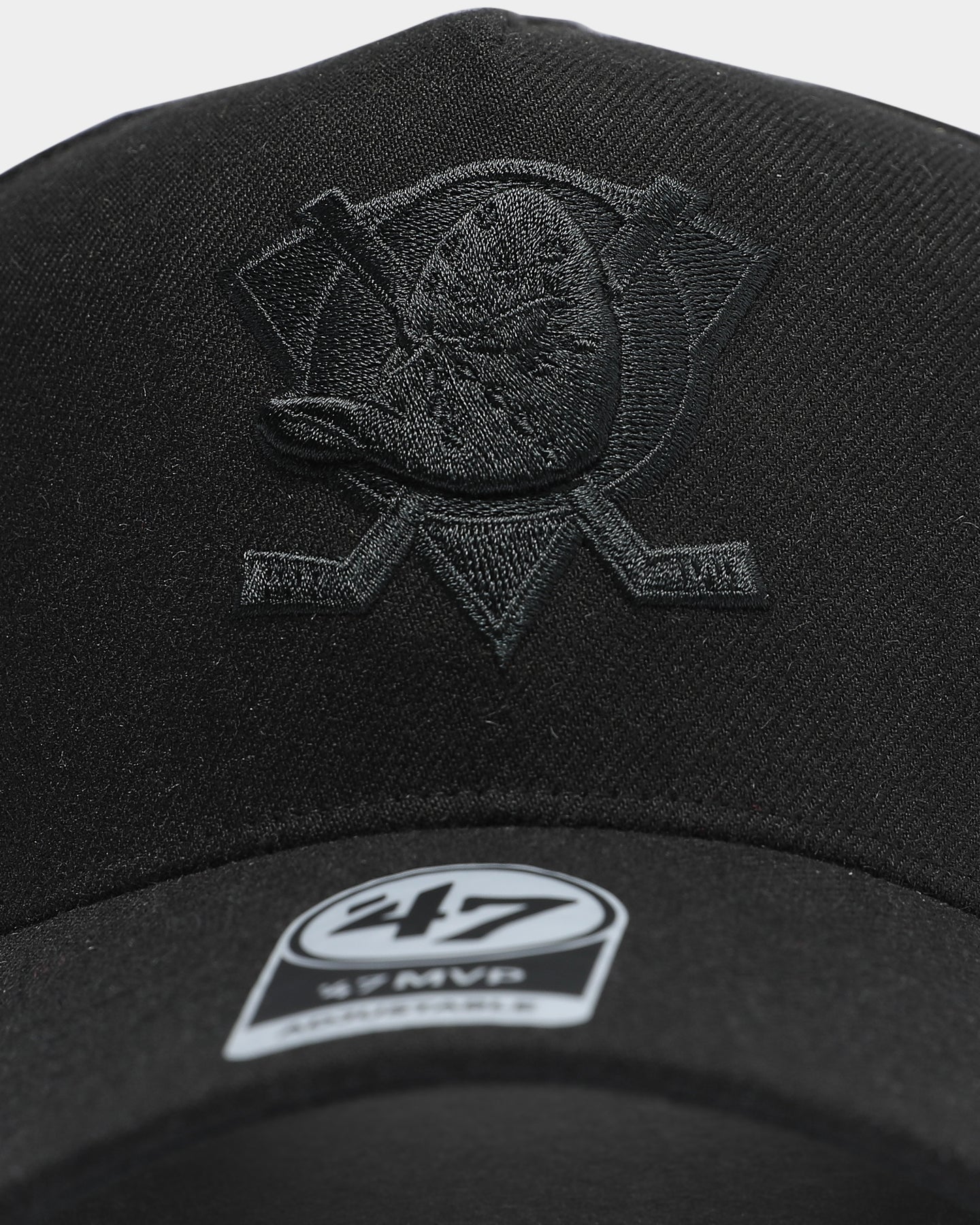 47 Brand Anaheim Ducks Replica MVP DT Snapback Hat - Black/Black Adjustable Baseball Cap for Men & Women - Perfect for Hockey Games, Sports Events & Casual Wear