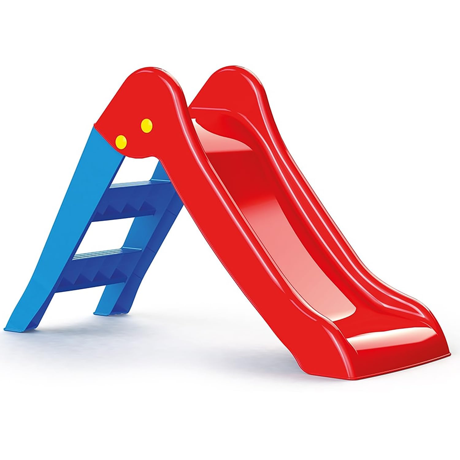 My First Slide: Red & Blue Foldable Plastic Slide for Toddlers & Kids Ages 2+ | Indoor & Outdoor Playground Equipment with 2-Step Ladder | Perfect for Backyards, Playrooms & Daycare Centers