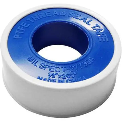High-Quality 1/2 Inch x 260 Inch PTFE Teflon Tape for Plumbing, Pipe Thread Sealing & Leak Prevention - Waterproof, Durable & Heat Resistant for DIY Home Repairs & Professional Use