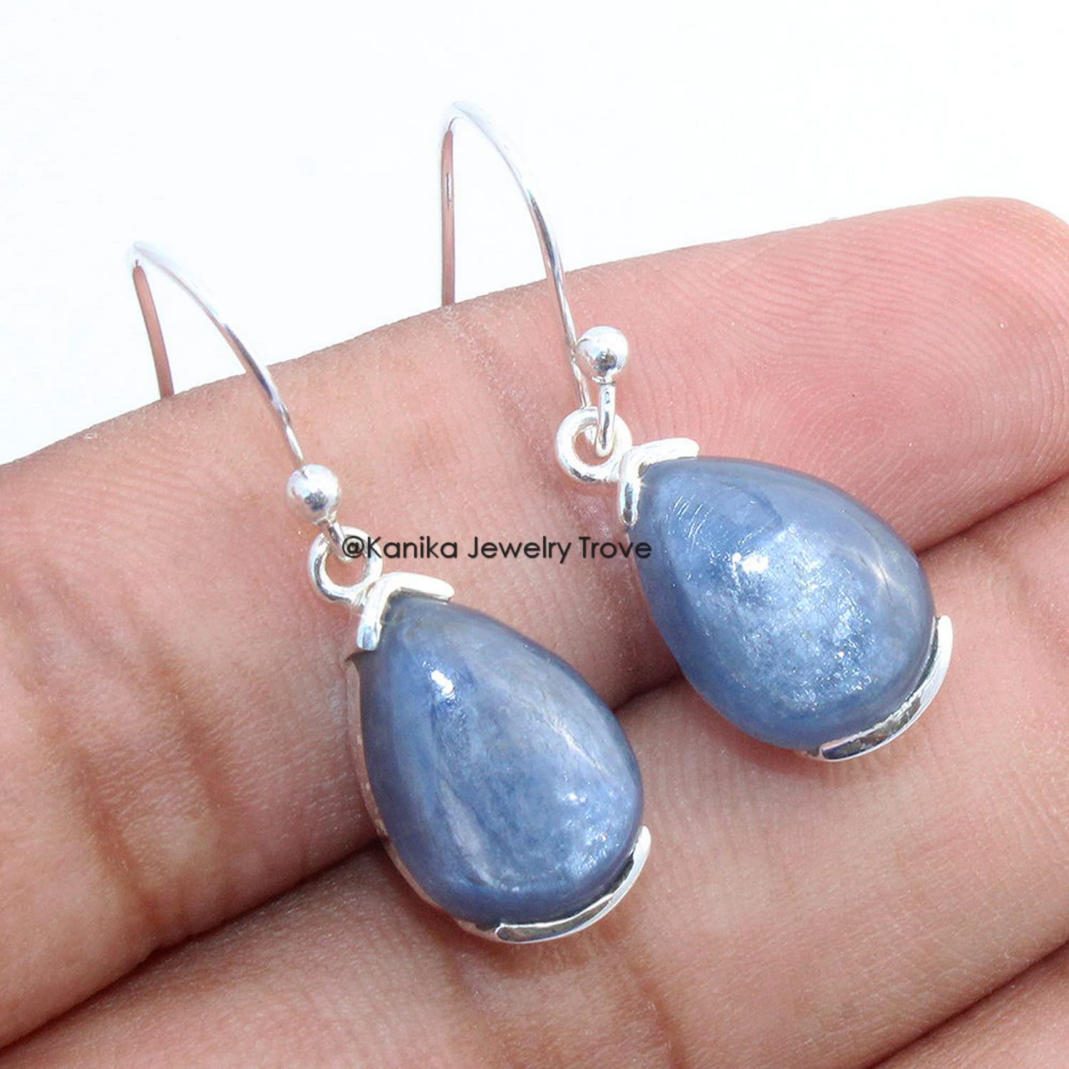 925 Sterling Silver Kyanite Drop Earrings for Women - Handmade Dangle Earrings | Elegant Jewelry Gift for Her | Perfect for Weddings, Parties & Special Occasions