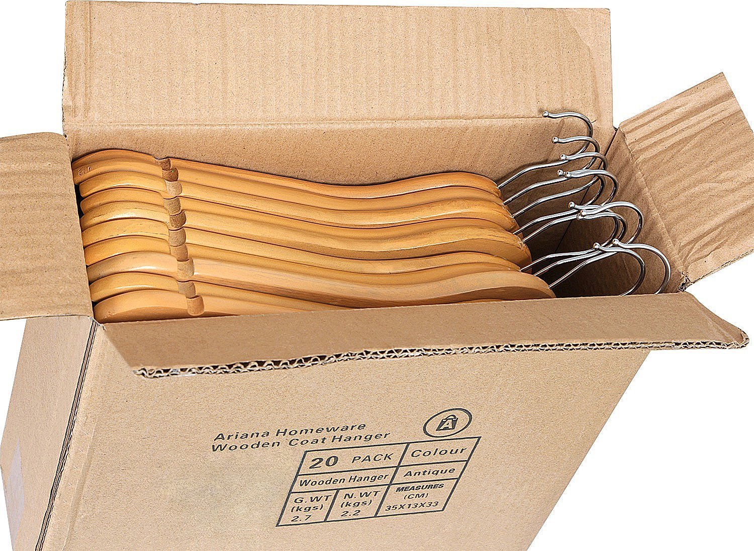 Premium 10-Pack Solid Wood Clothes Hangers - Natural Finish Multi-Functional Garment Hangers for Suits, Pants & Coats | Durable Wardrobe Organizer for Closet, Laundry Room & Travel