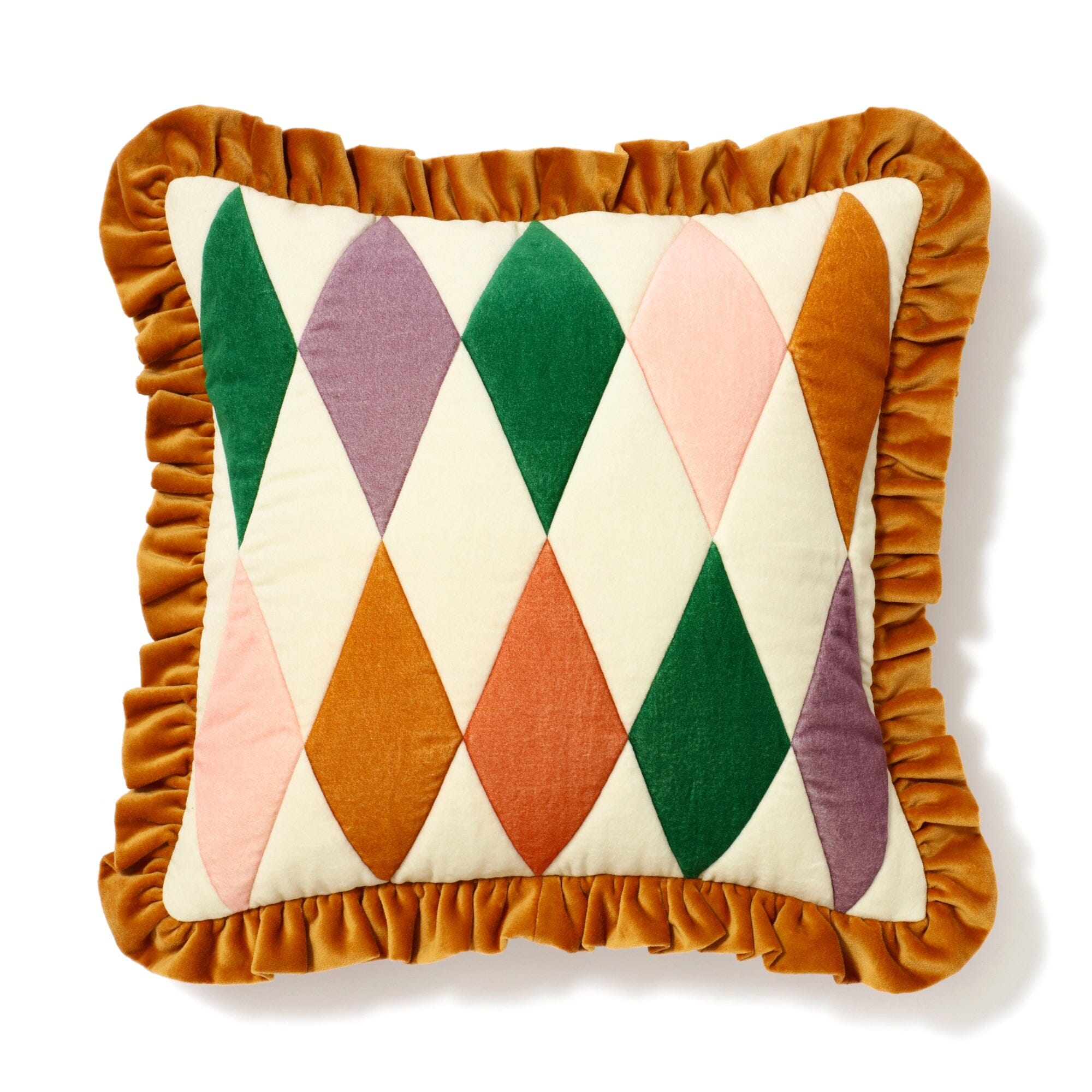 Harlequin Check Cushion Cover 18x18 Inches Multi-Color - Perfect for Sofa, Bed, and Home Decor