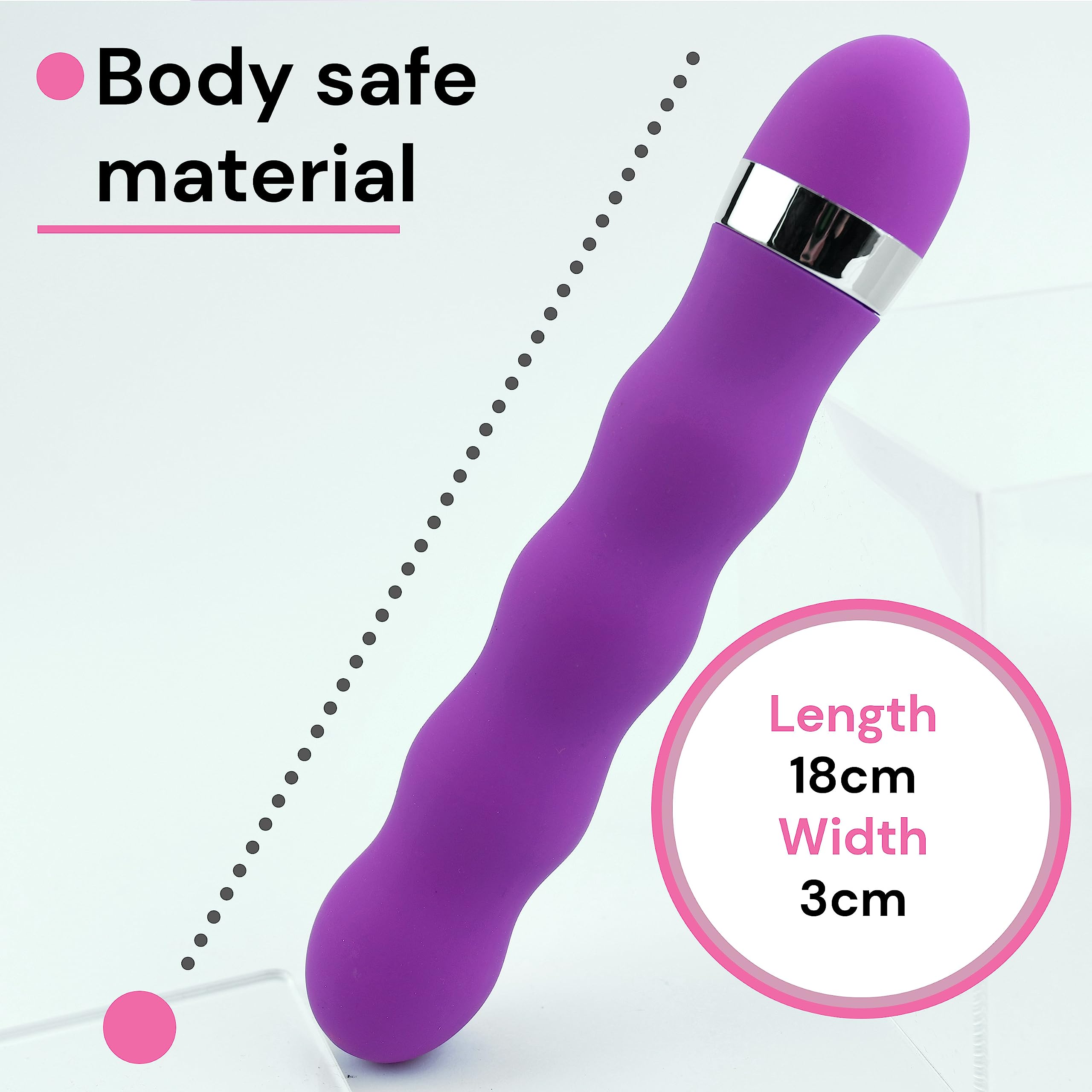 Powerful ABS Clitoral Vibrator for Women - 18cm Length, 3cm Diameter - Rechargeable Waterproof Adult Sex Toy for Couples & Solo Play - Enhance Intimacy & Pleasure in Bedroom or Travel