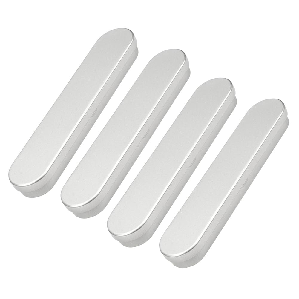4-Piece Metal Eyelash Tweezer Storage Case with 2 Slots - Silver Lash Tweezer Organizer Box for Professional Makeup Artists & Salon Use - Perfect for Travel, Home, and Beauty Salon Organization