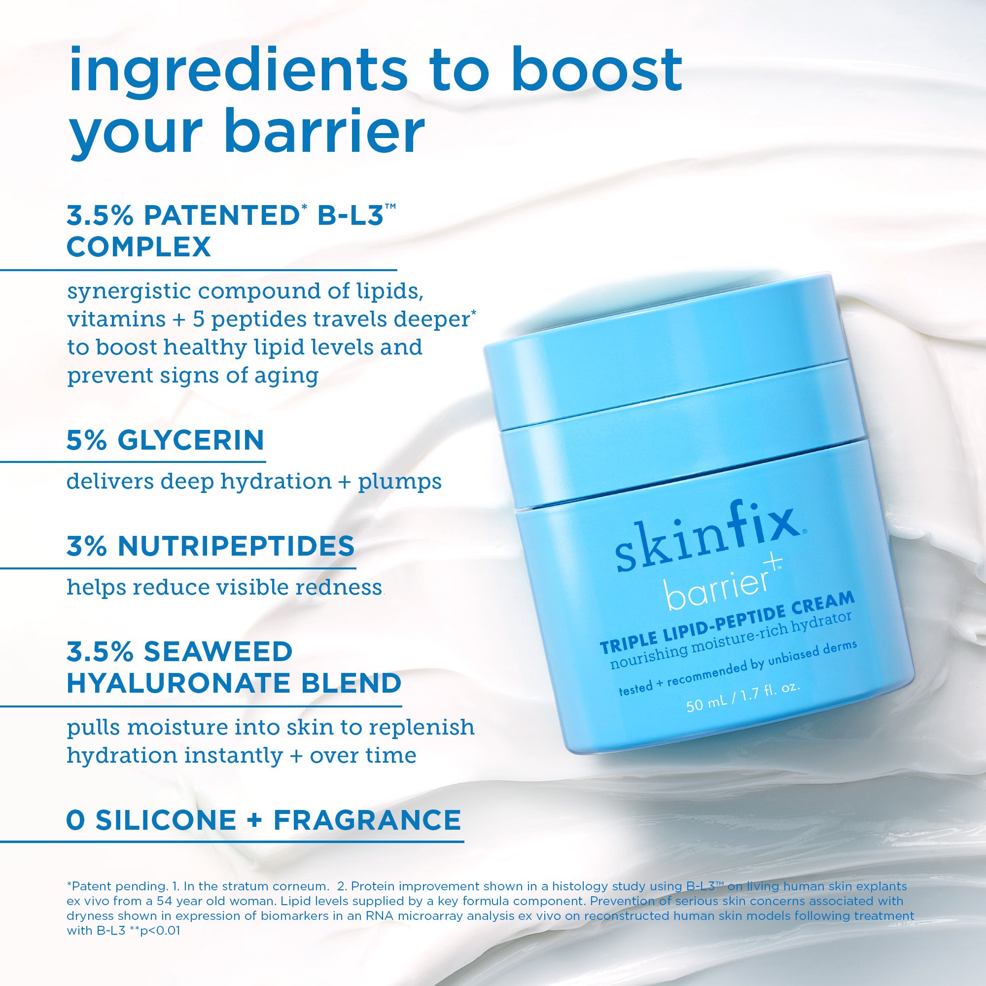 Barrier+ Triple Lipid Peptide Cream Refillable Duo Set - Anti-Aging Moisturizer for Dry & Sensitive Skin | Day & Night Hydration, Skin Barrier Repair | Perfect for Travel & Daily Skincare Routine