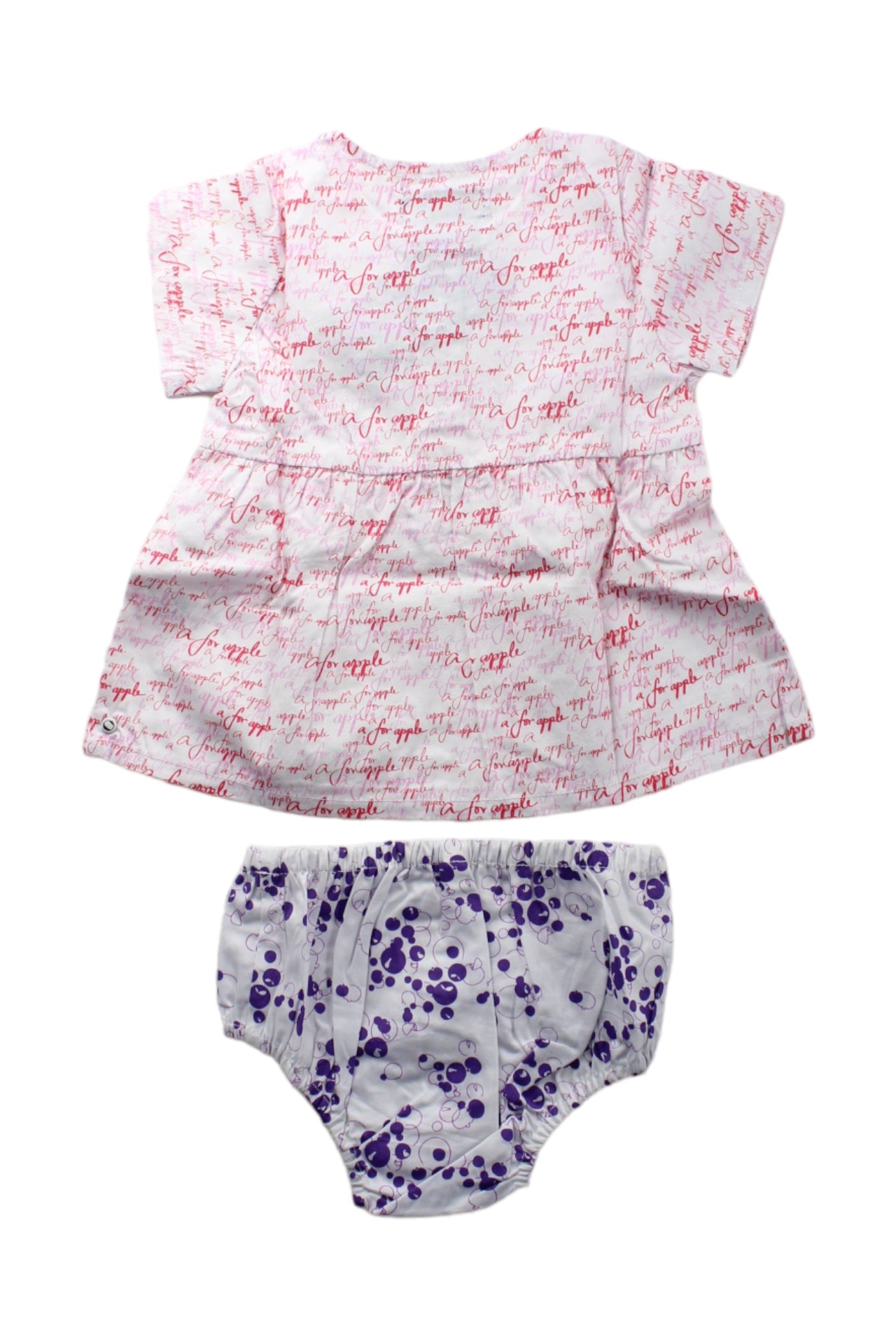 Adorable Apple Print Baby Dress Set for Girls 6-12 Months - Perfect for Photoshoots, Parties & Everyday Wear