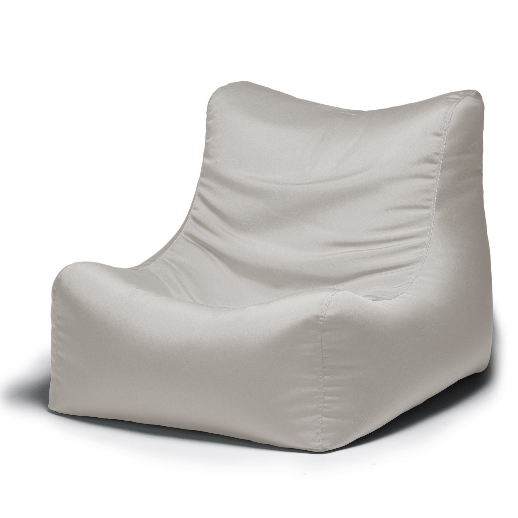 Jaxx Ponce Outdoor Bean Bag Lounge Chair with Ottoman - Waterproof Pearl Fabric - Perfect for Patio, Poolside, Backyard & Beach Relaxation