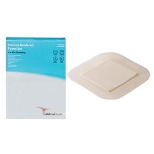 Cardinal Health Kendall Silicone Bordered Lite Foam Wound Dressing 4x4 Inches | Sterile Adhesive Bandage for Pressure Ulcers & Surgical Wounds | Post-Op Care & Chronic Wound Management