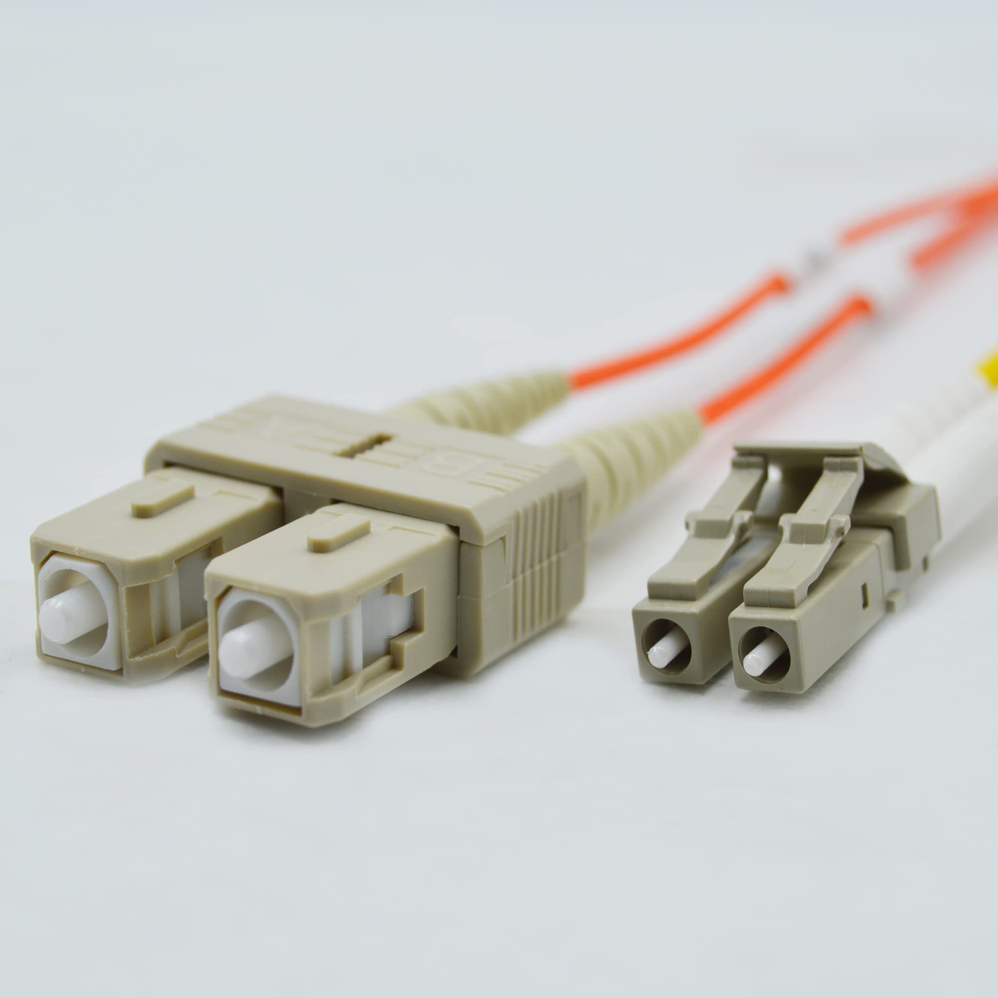 FCD 50M OM1 LC to SC Fiber Optic Cable - 1G Plenum Duplex 62.5/125 Multimode Jumper (164.04ft) | USA Made | 0.5M-300M Length Options | Compatible with 1G/10G SFP, 1GBase | Ideal for Data Centers, Server Rooms & Network Installations