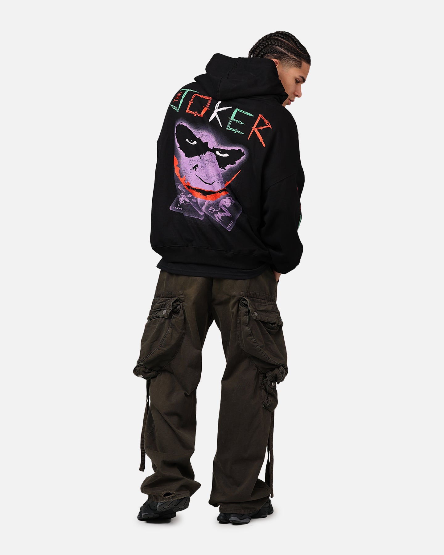 DC Batman The Joker Scars Premium Hoodie - Black Superhero Graphic Pullover for Men & Women | Perfect for Cosplay, Halloween & Comic Con