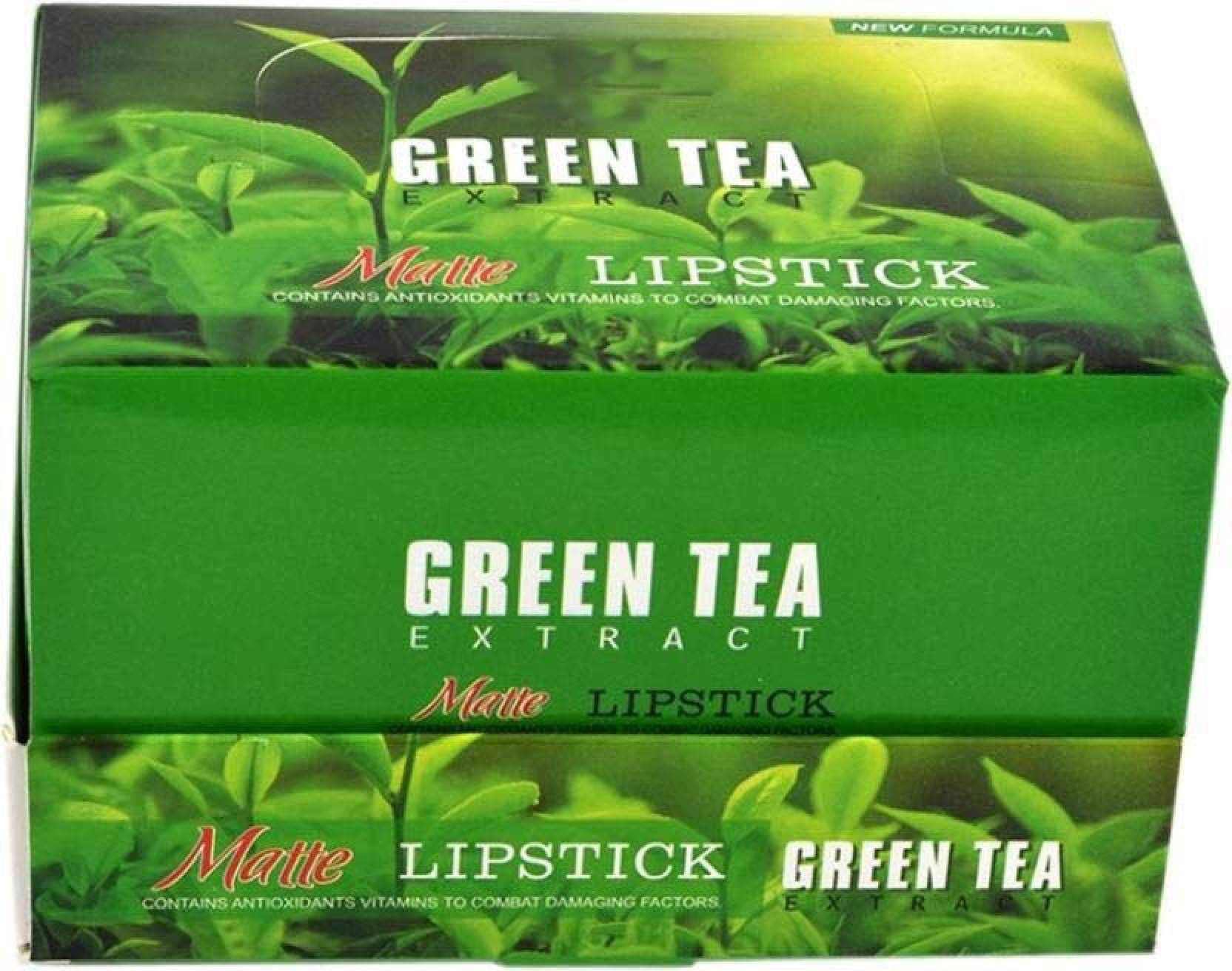 Elecsera Super Matte Green Tea Extract Lipstick Set - 12 Colors (3g Each) | Long-Lasting, Hydrating & Vegan | Perfect for Daily Wear, Parties & Gifts