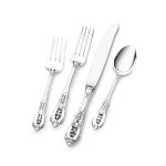 Wallace Rose Point 4-Piece Dinnerware Set - Elegant Floral Design Plates, Bowls, Cups & Saucers for Fine Dining, Wedding Registry & Formal Table Setting