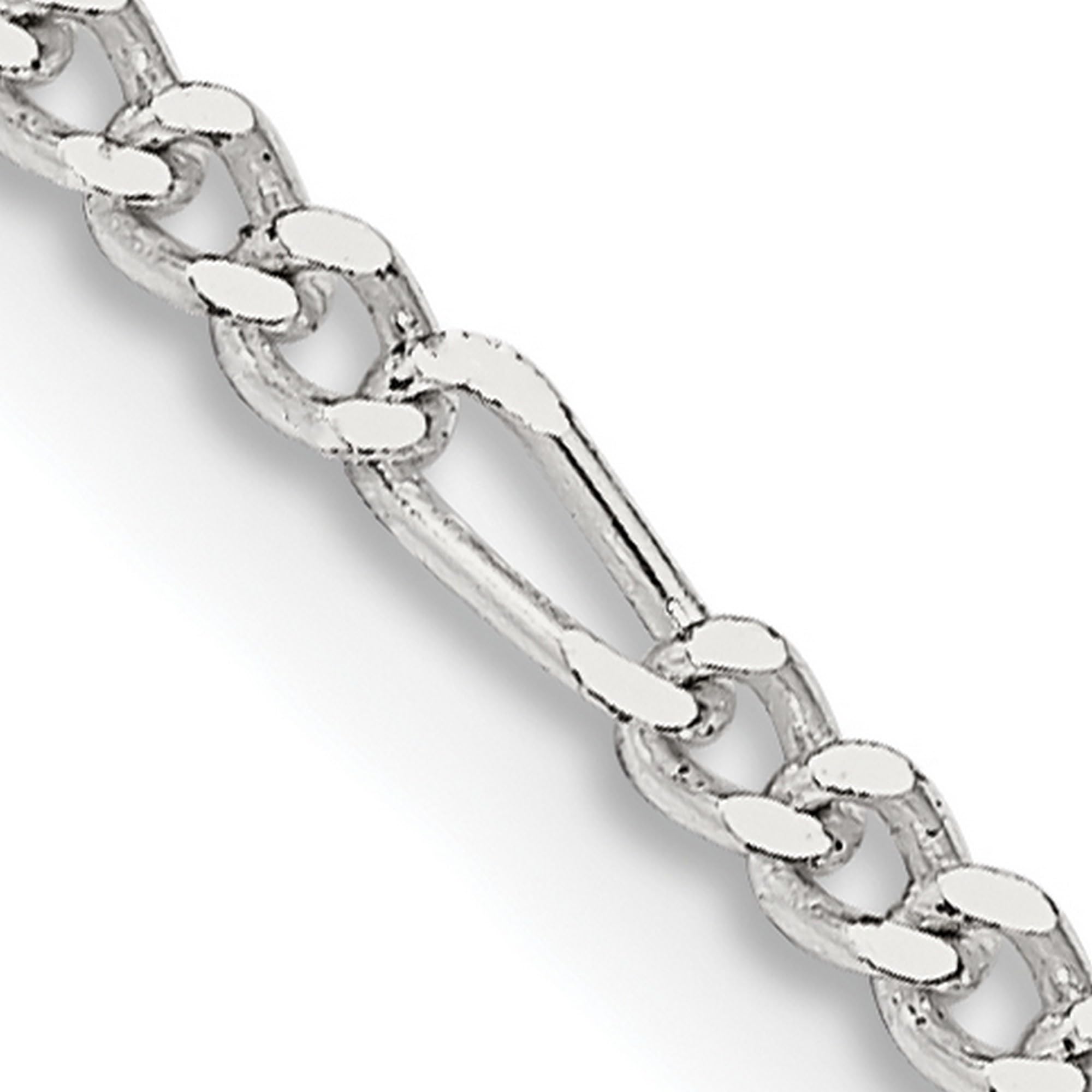 925 Sterling Silver Figaro Chain Necklace, Bracelet or Anklet - Durable Jewelry for Men & Women - Perfect for Gifts, Everyday Wear & Special Occasions