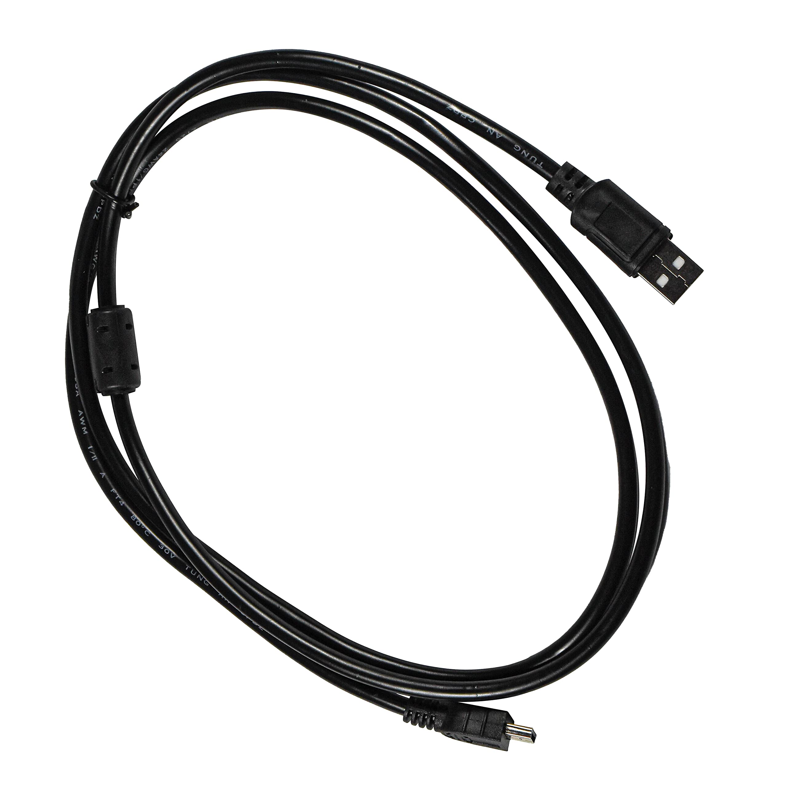 HQRP Male A to Mini B 5-PIN USB Cable for Sony NSC-GC1 MPEG4 Net Sharing Camera & A230 Digital Camera - High-Speed Data Transfer & Charging Cord for Photography Enthusiasts