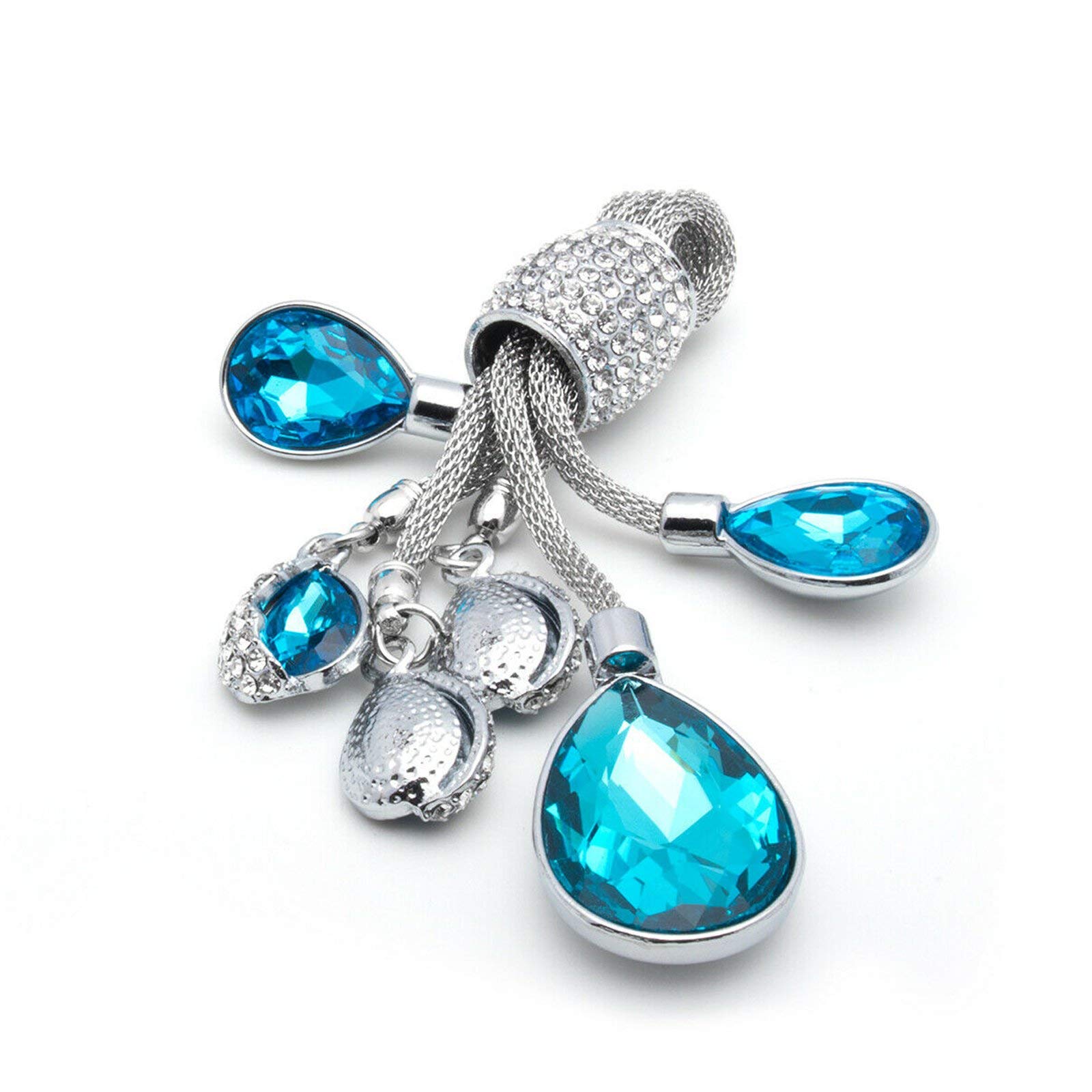 Shining Crystal Car Keychain - Diamond Bling Key Holder Ring with Water Drop Design, Universal Fit for All Vehicles | Perfect Gift for Car Enthusiasts & Stylish Accessory