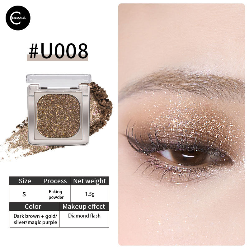 CHEERYEP (QIANYAN) Shimmering Crystal Foil Mono Eyeshadow - Long Lasting Pigmented Single Eyeshadow for Day & Night Makeup - Perfect for Party, Wedding & Special Occasions
