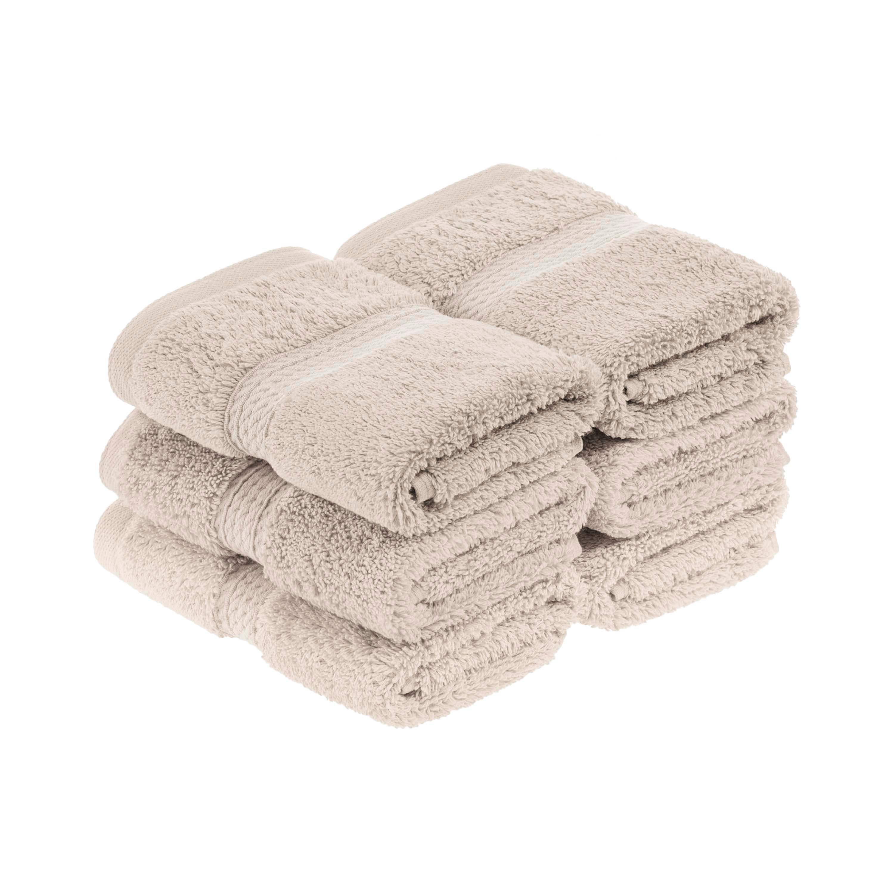 Premium 100% Egyptian Cotton Plush Heavyweight Luxury Bath Towel Set of 6 - Ultra Soft & Absorbent for Spa, Hotel & Home Use