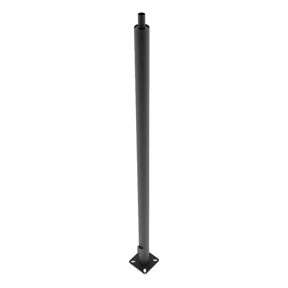 20 ft Outdoor Light Pole with Heavy Duty Base - 5 Inch Round Steel Shaft, 7 Gauge Thickness, Welded Tenon & Bronze Finish - Perfect for Parking Lots, Driveways and Landscape Lighting