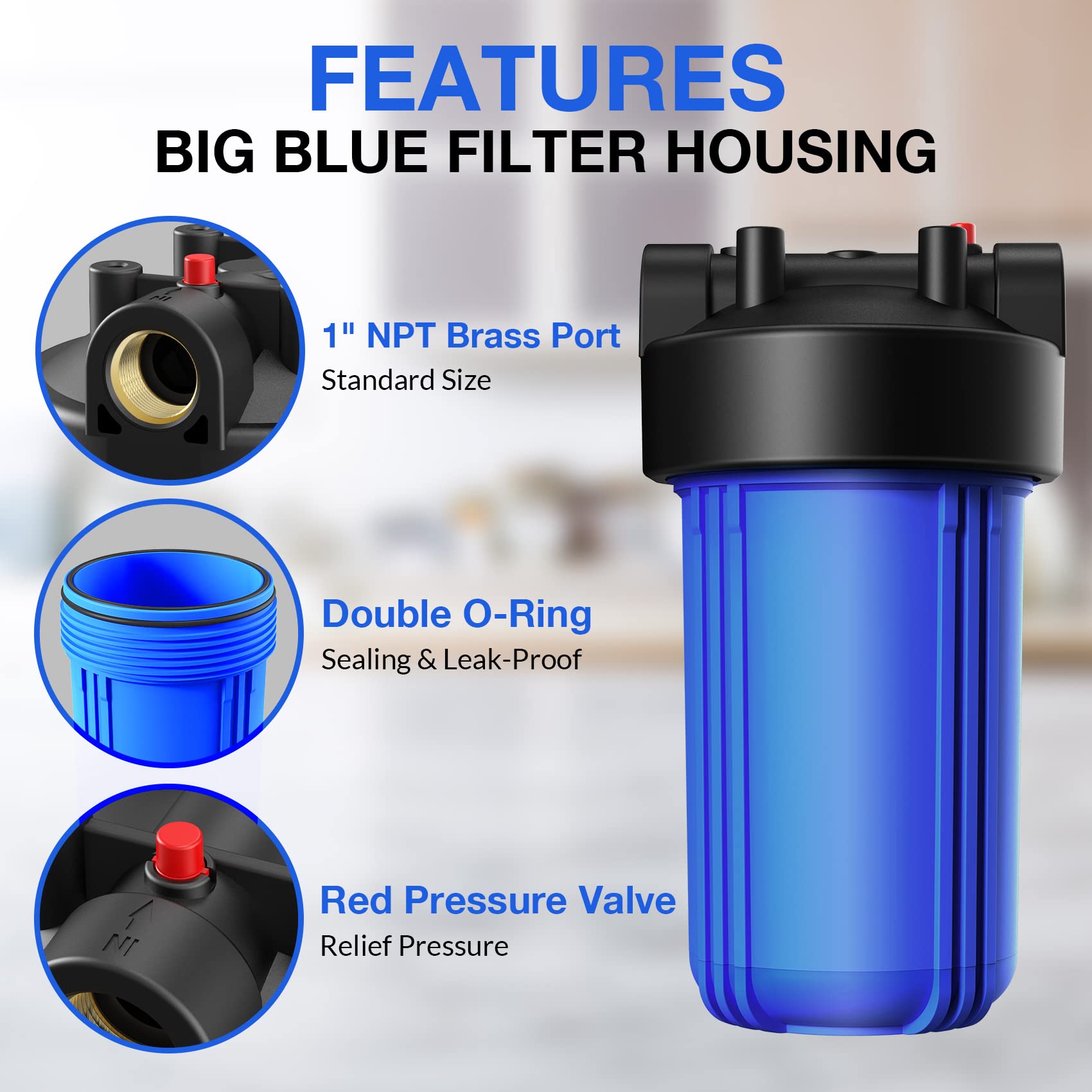 SimPure DB10P Whole House Water Filtration System - 10