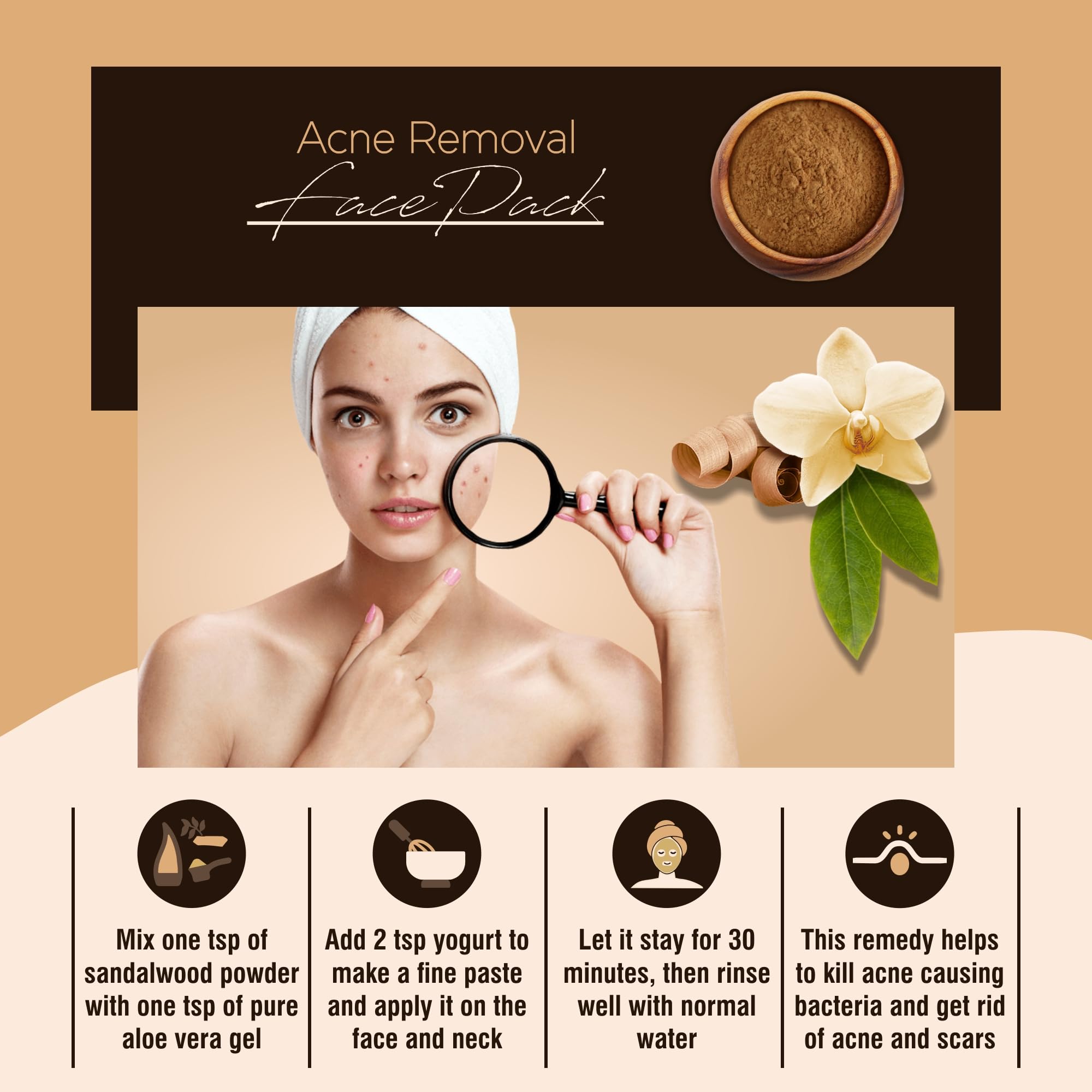 Pure Organic Sandalwood Powder for Face Pack & Skin Care – 400g | Ayurvedic Chandan Powder for Glowing Skin, De-Tan & Brightening | Natural Sandalwood Powder for DIY Face Masks, Spa & Beauty Treatments