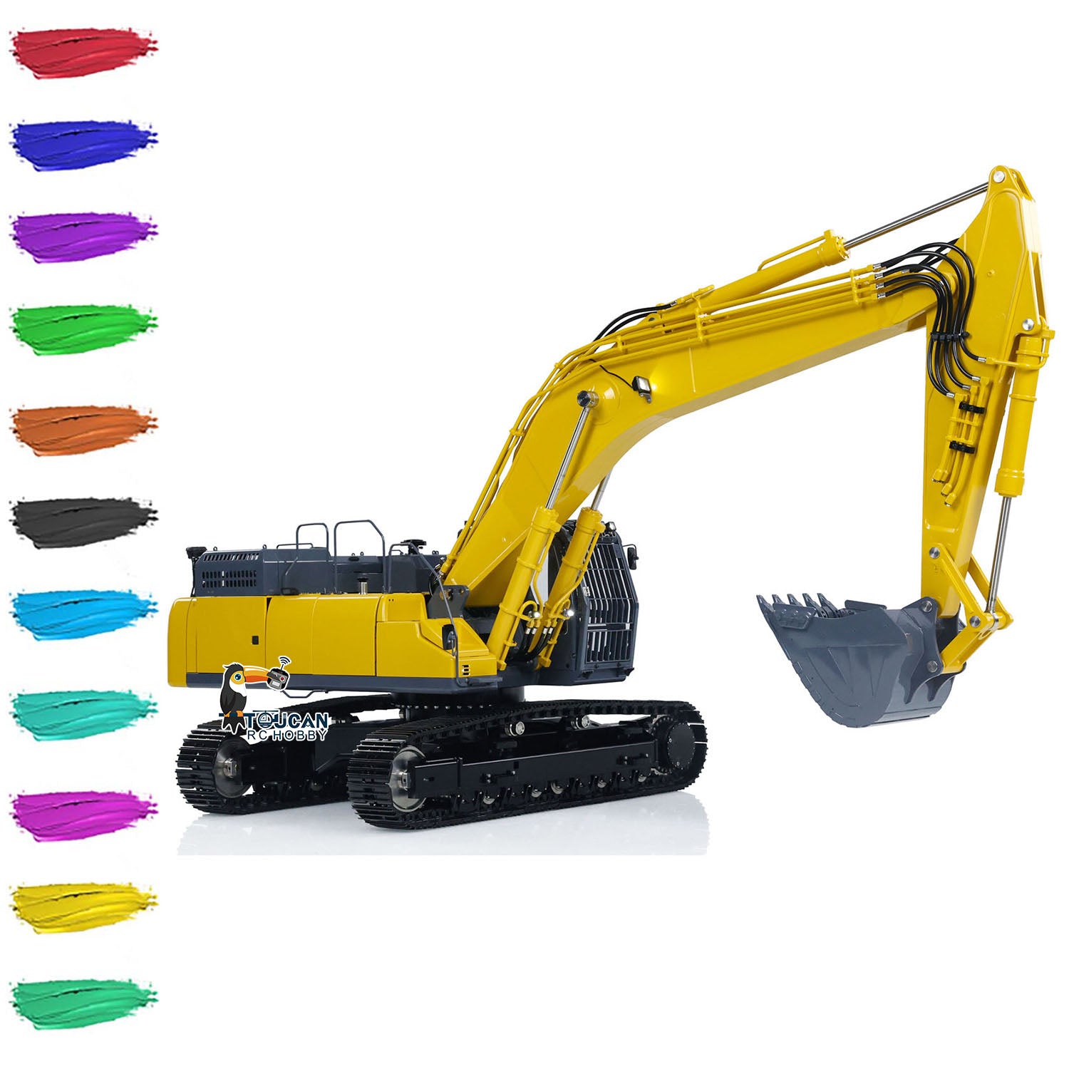 Custom LESU 1/14 SK500LC RC Hydraulic Excavator - Metal Wireless Remote Control Construction Toy, RTR PNP (580x443x255mm) with ESC Motor & Servo - Perfect for Construction Enthusiasts and RC Hobbyists