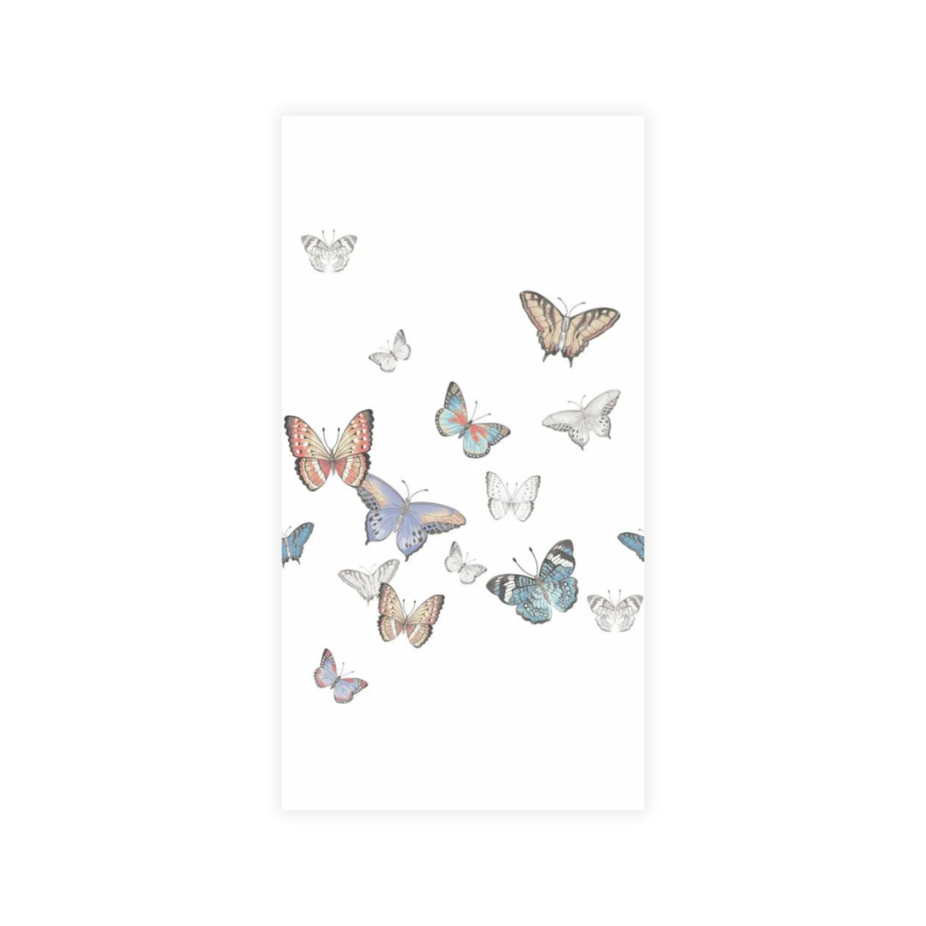 Disposable Linen-Like Paper Guest Towels - 16 Pack Butterfly Design | Soft & Absorbent for Parties, Weddings & Home Use