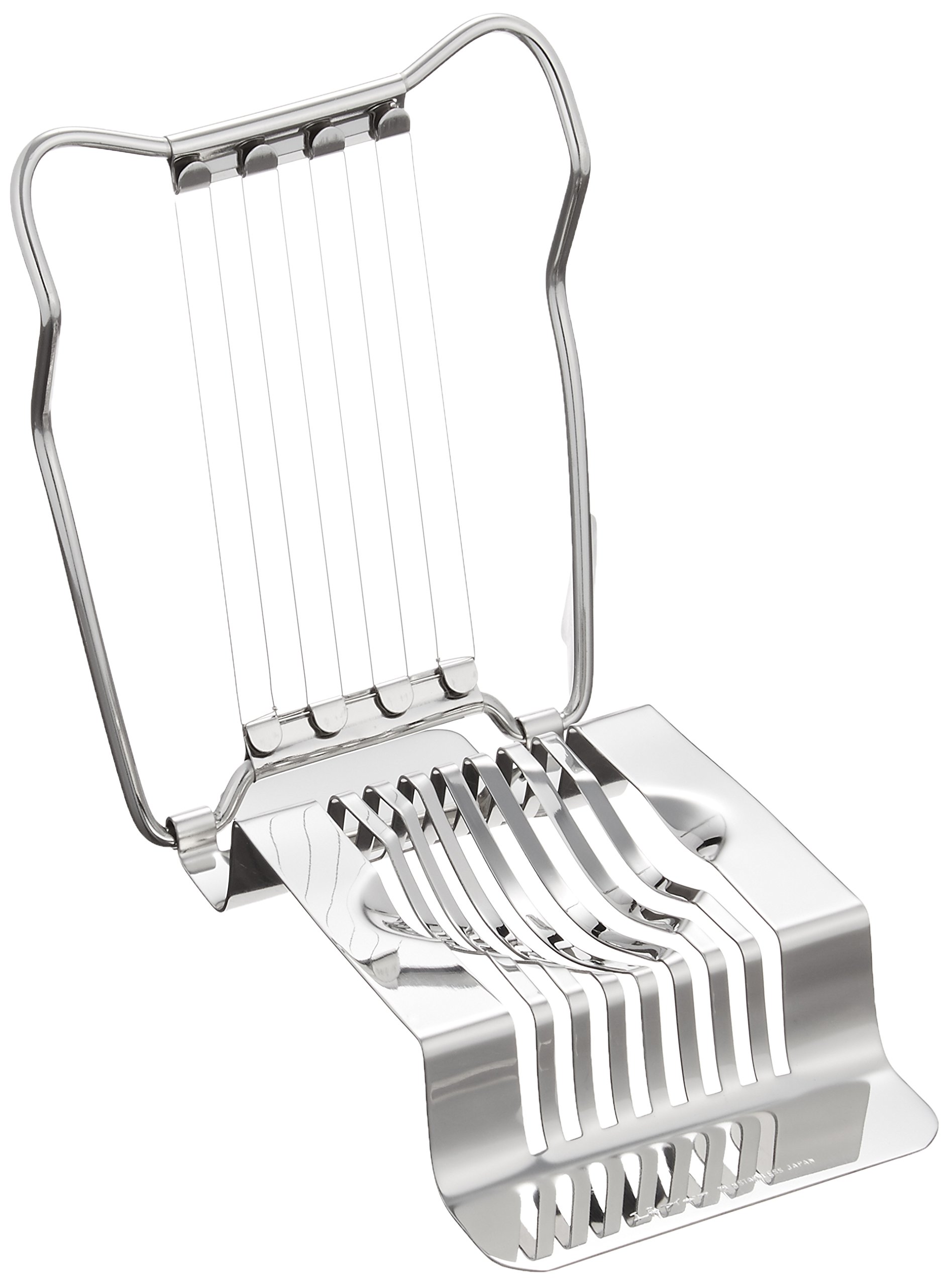 Premium Kobo Aizawa Stainless Steel Egg Slicer - Japanese Made Kitchen Tool for Perfectly Sliced Hard Boiled Eggs - Ideal for Salads, Sandwiches & Breakfast Plates