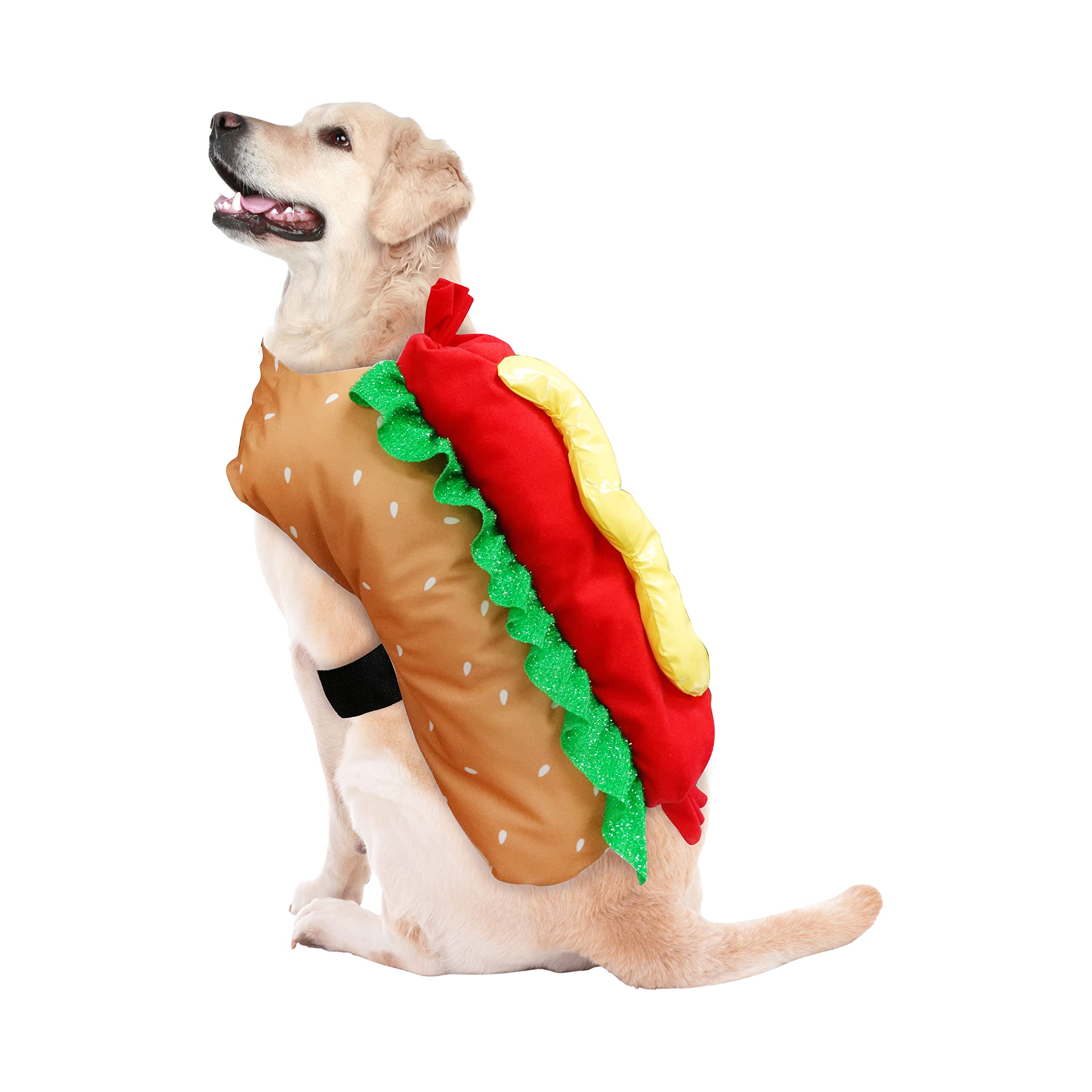 Hot Dog Dog Costume for Large Dogs - Fun Pet Outfit for Halloween, Parties & Photo Shoots