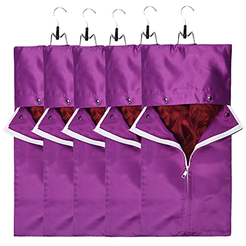 Purple 5*bags+5*hanger