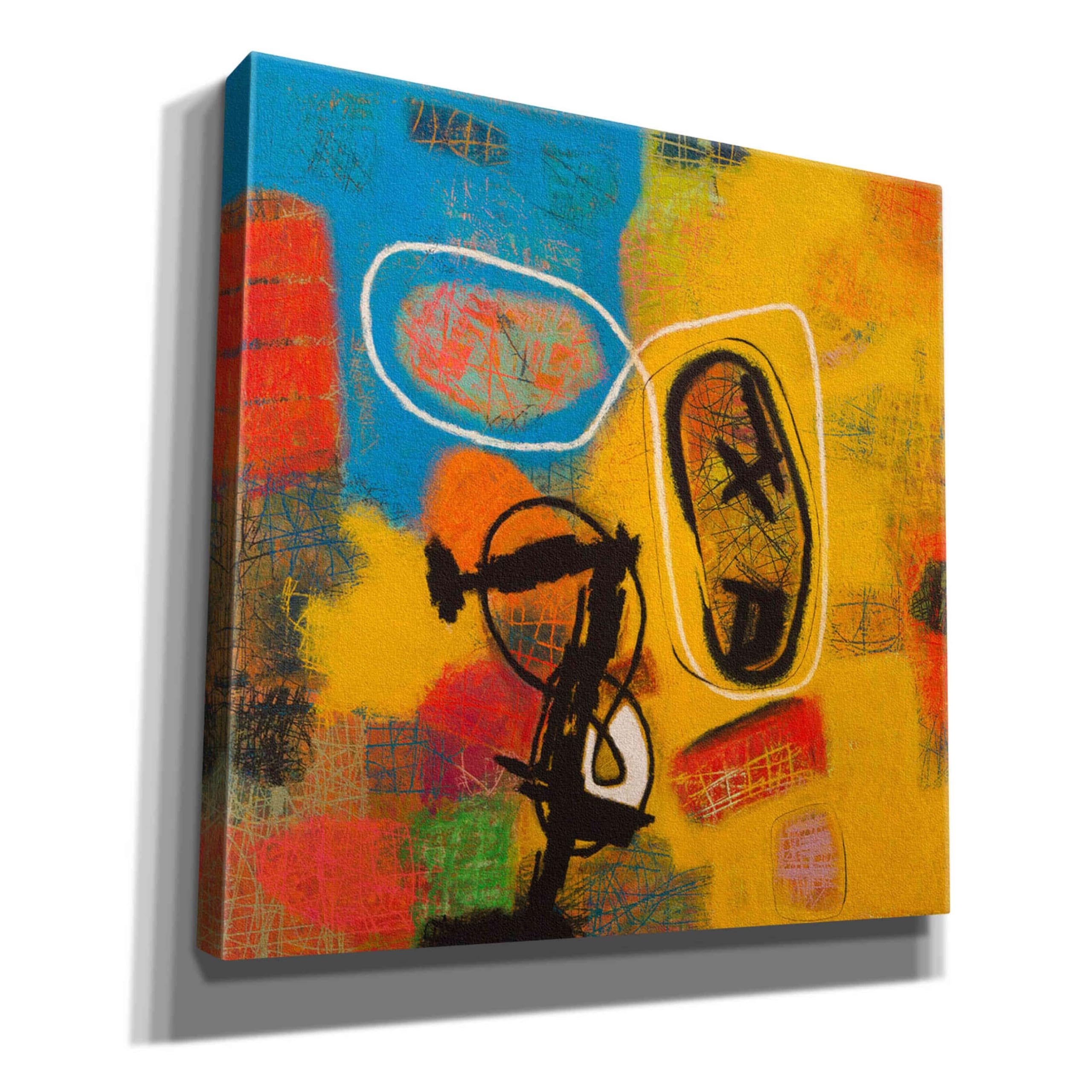 Epic Graffiti 'Conversations in the Abstract 32' by Downs - Premium Giclee Canvas Wall Art Print 12