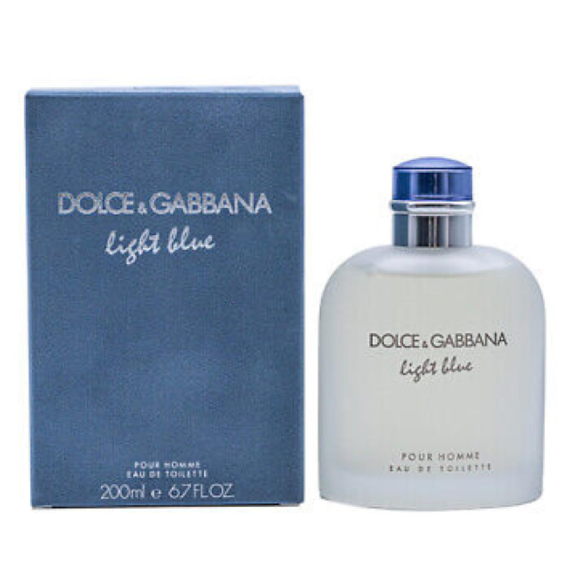 Dolce & Gabbana Light Blue Men's Cologne - Long Lasting Eau de Toilette Spray 6.7 oz (200ml) - Fresh Citrus & Woody Fragrance for Day & Night Wear, Office & Date