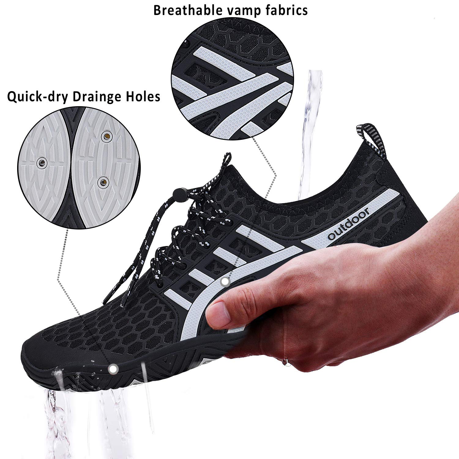 **Men's & Women's Quick-Dry Water Shoes - Barefoot Aqua Socks for Swimming, Surfing, Beach, Pool, Yoga & Outdoor Activities | Lightweight & Comfortable for Travel & Sports**