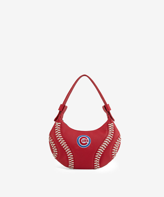 MLB Chicago Cubs Team Hobo Bag - Stylish Crossbody Shoulder Bag for Women & Men - Perfect for Baseball Games, Travel & Everyday Use