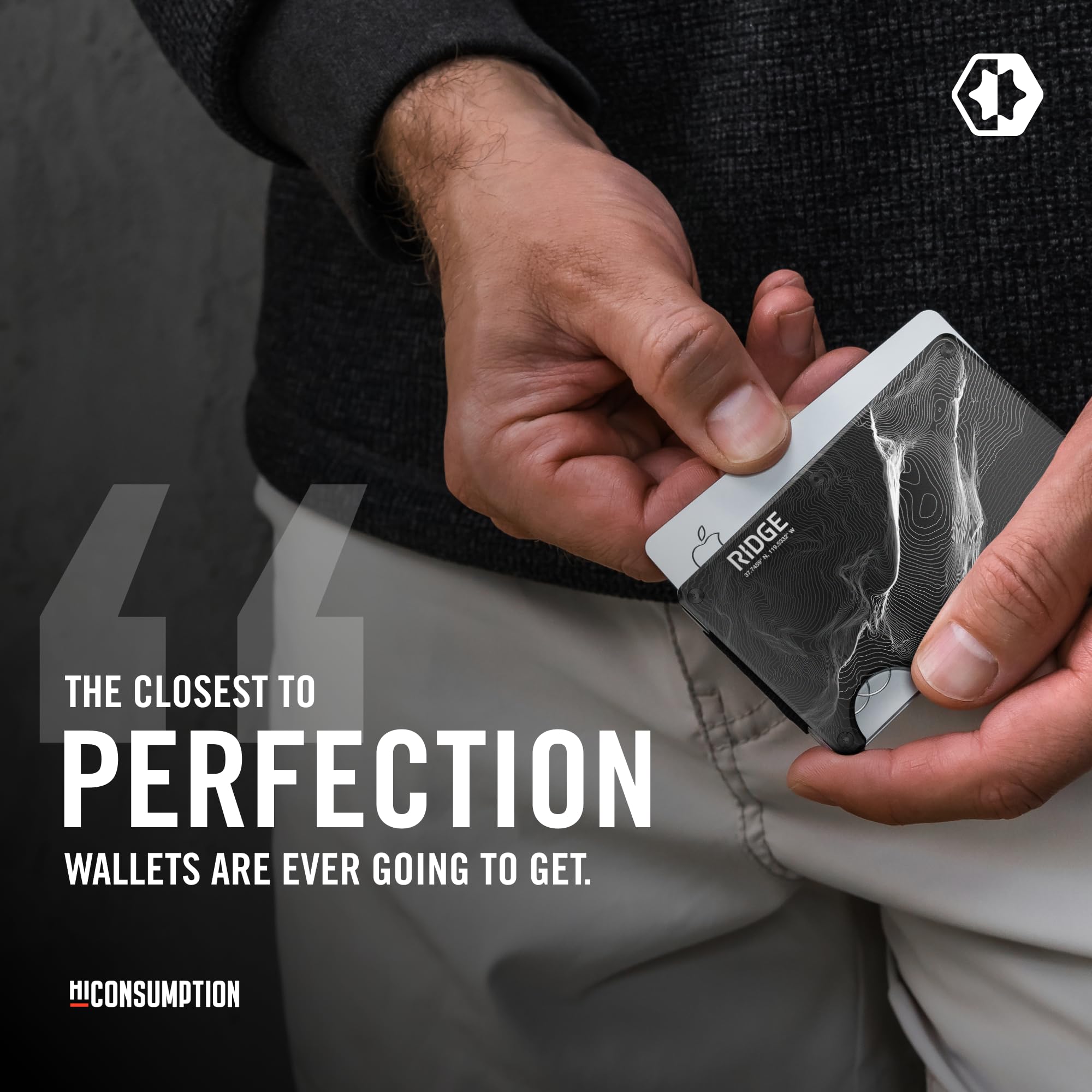 Slim Minimalist RFID Blocking Front Pocket Wallet for Men - Ridge Wallets with Card Holder (Half Dome) | Perfect for Everyday Carry, Travel & Business Use