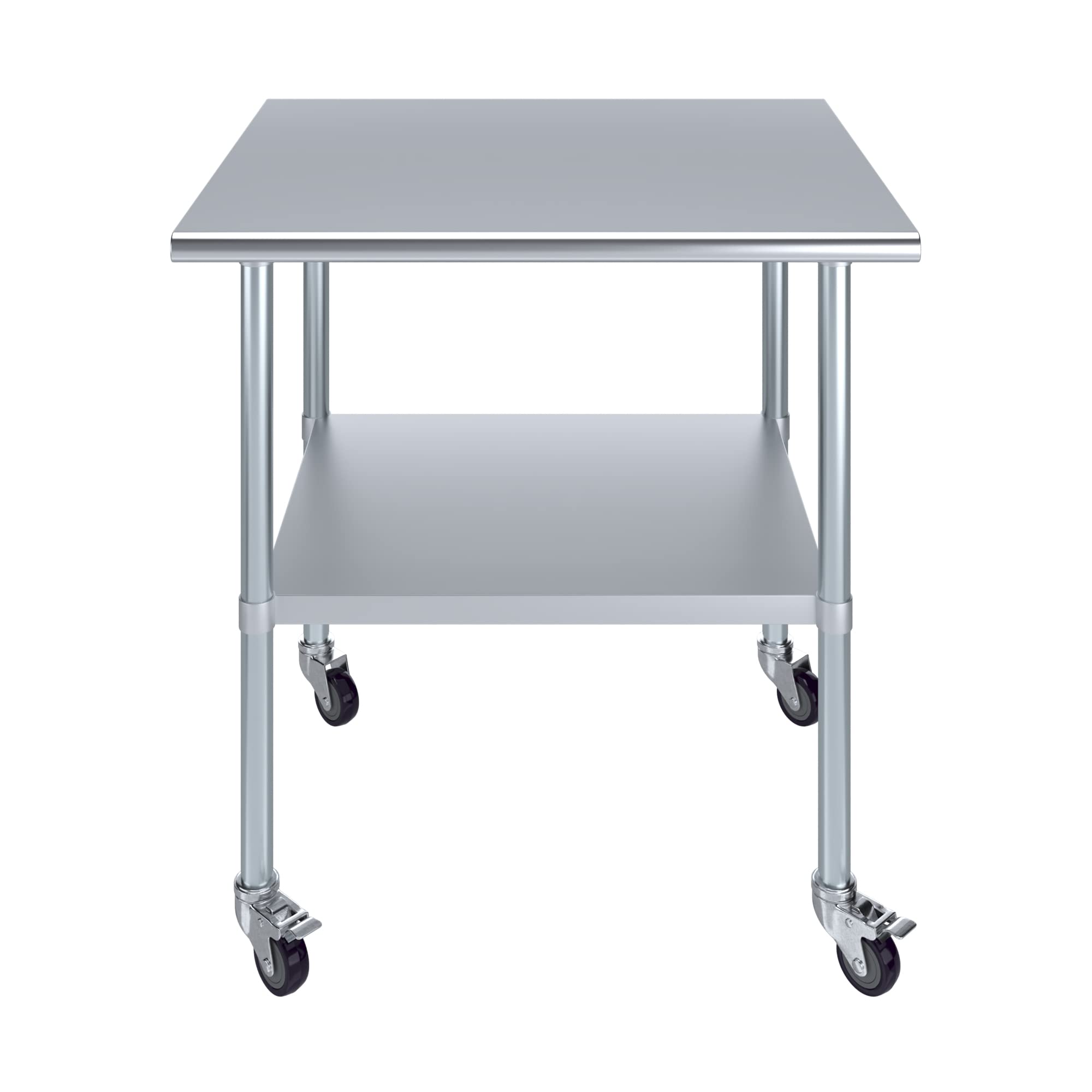 AmGood Stainless Steel Work Table with Wheels - 36