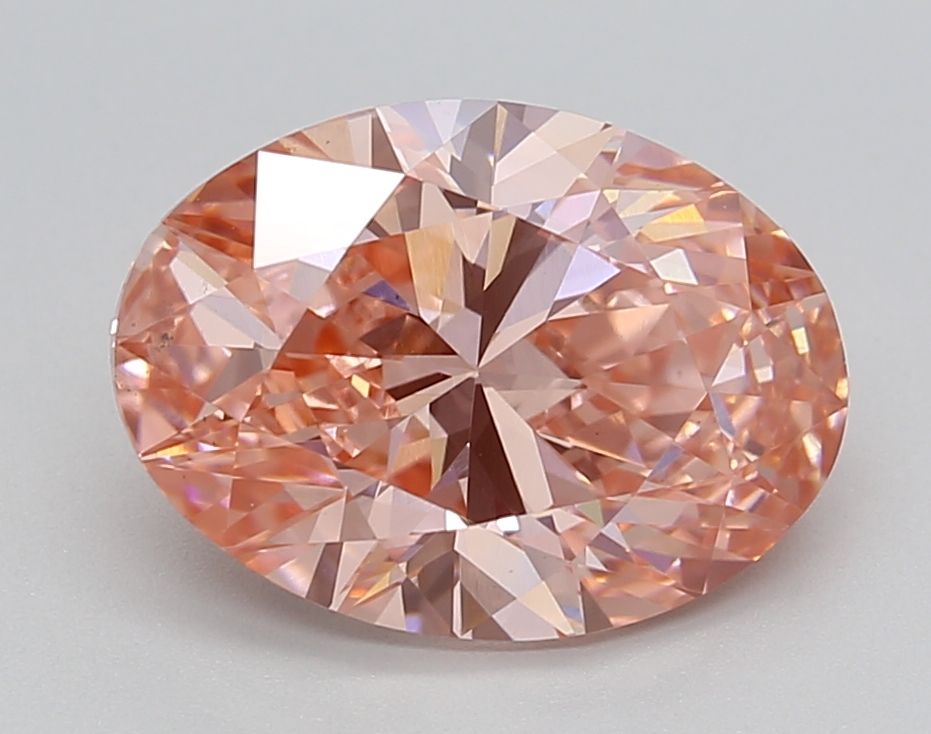3.01 Carat Oval Cut Fancy Pink Diamond Ring - Elegant Engagement & Wedding Jewelry for Women - Perfect for Proposals, Anniversaries & Special Occasions