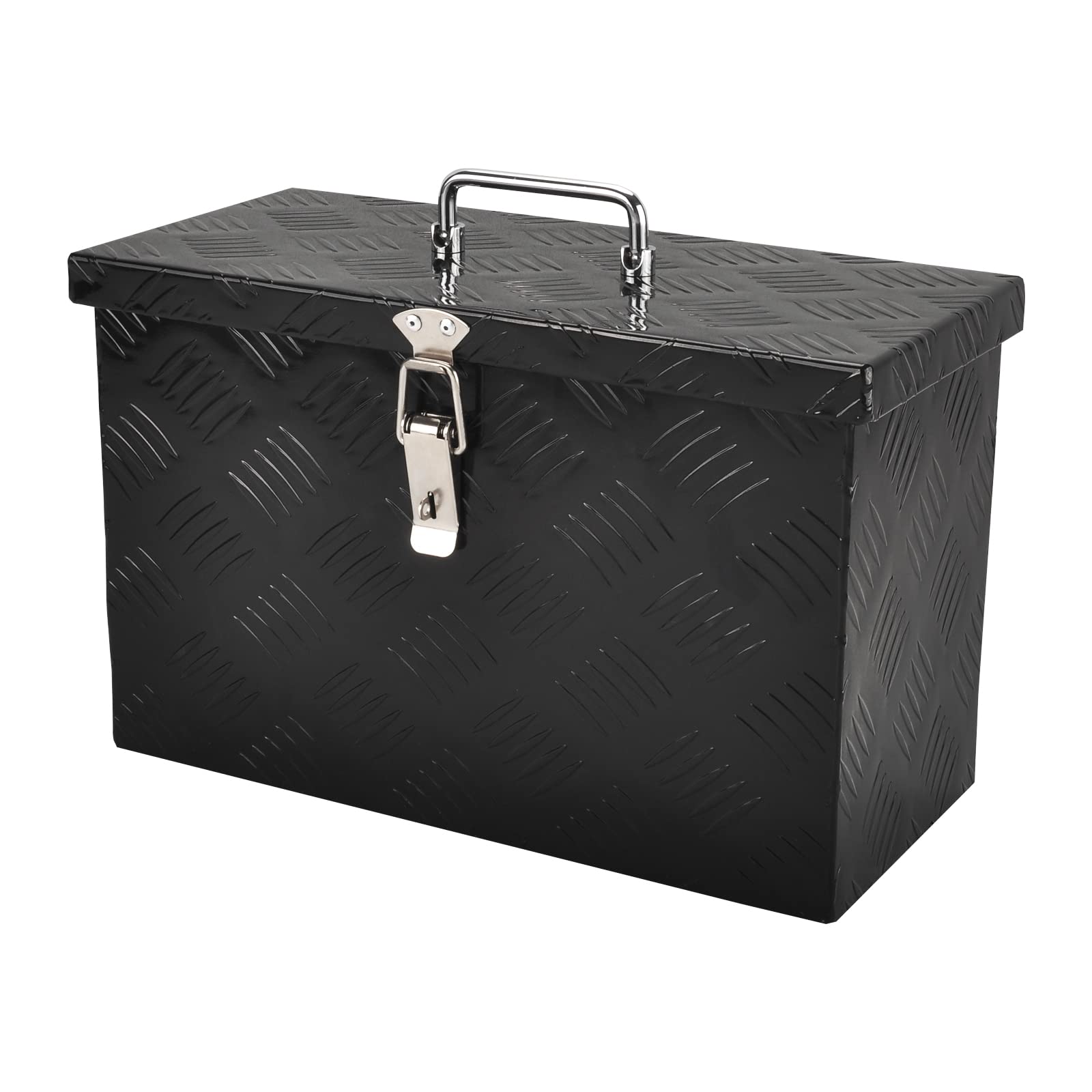 16 Inch Aluminum Tool Box with Lock & 2 Keys - Heavy Duty Truck Bed Storage Organizer (16