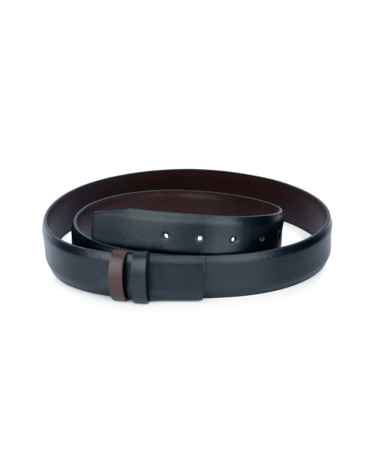 Vegan Leather Belt for Men - Reversible Brown & Black Strap - Compatible with Dunhill Buckles - 35mm Replacement Belt for Business & Casual Wear