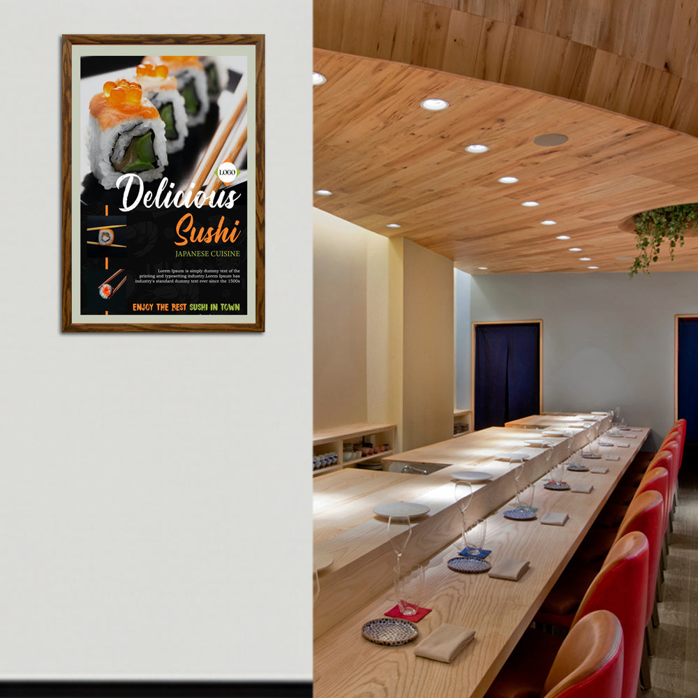Premium 9x12 Designer Wood Snap Frames for Posters - 2 Wide Matboard Included - Perfect for Home Decor, Art Displays & Office Presentations