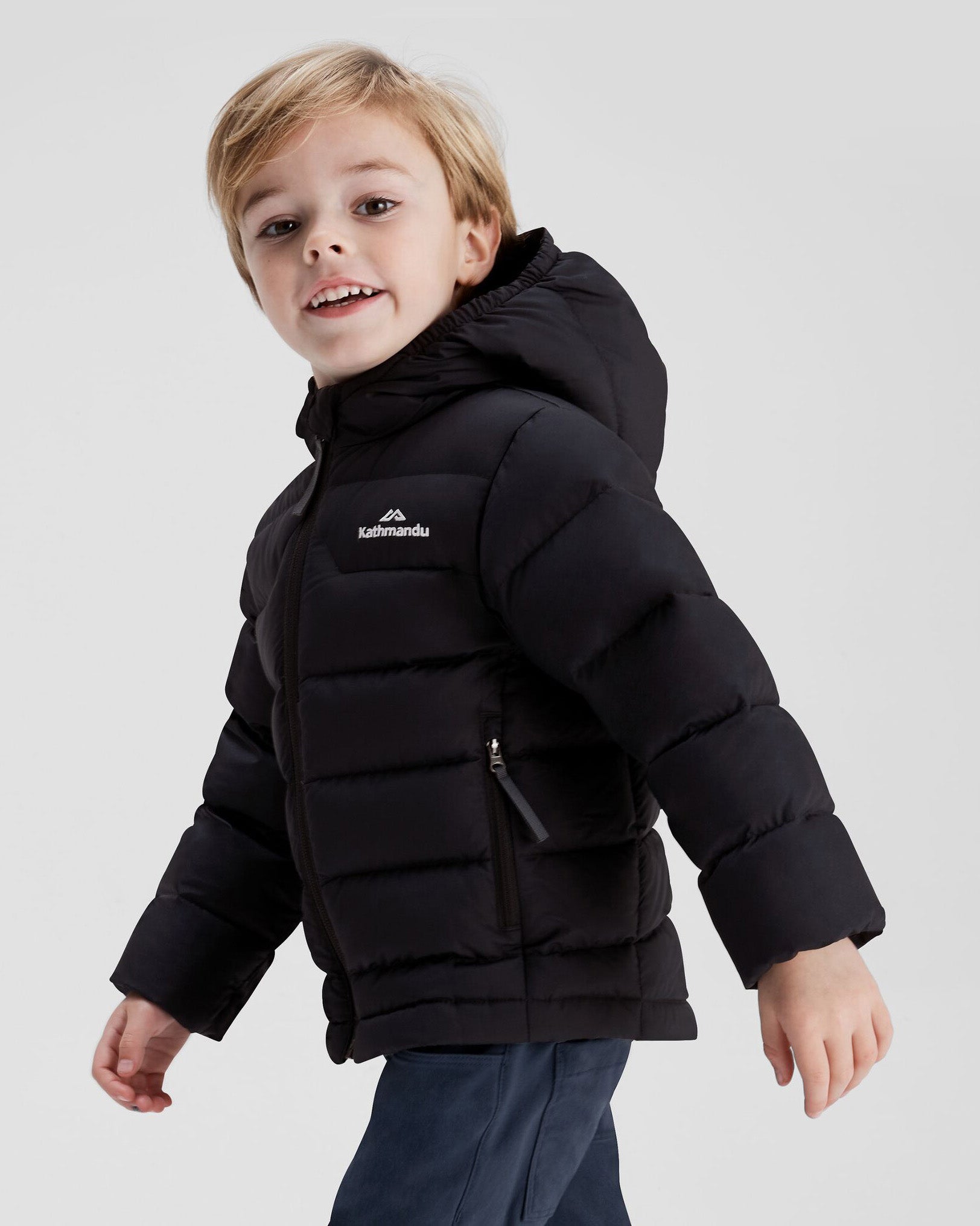 Kids' Epiq Down Jacket - Waterproof Winter Coat for Boys & Girls, Lightweight Warm Puffer Jacket with Hood (Black) - Perfect for Snow Play, Skiing & Cold Weather Outdoor Activities