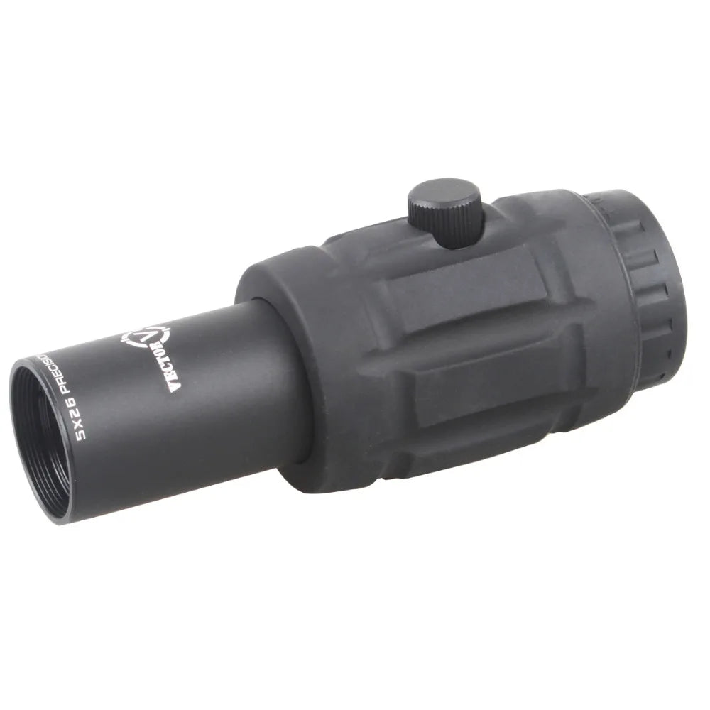 Vector Optics Tactical Red Dot Sight with 5x Magnifier - Adjustable Rifle Scope for Hunting & Shooting | Compatible with AR-15, Shotguns & Tactical Firearms | Ideal for Target Practice, Home Defense & Outdoor Adventures