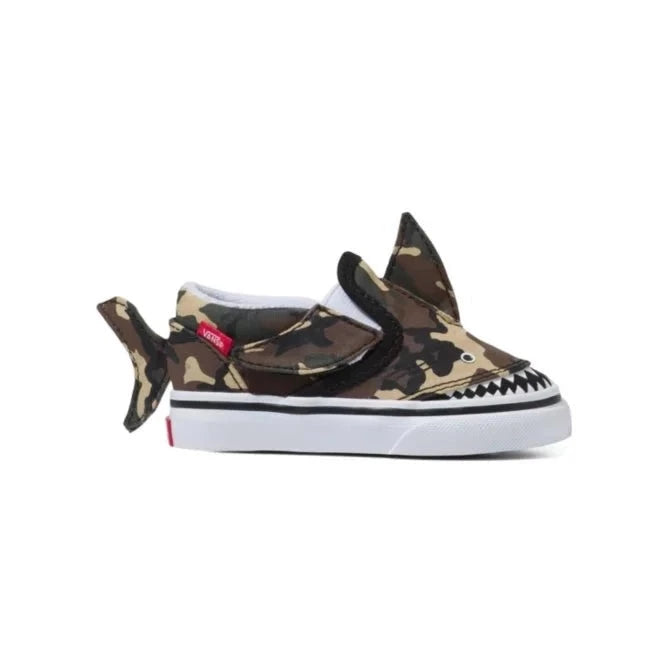 Vans Slip-On V Shark Camo Skate Shoes - Classic Checkerboard Sneakers for Men & Women | Perfect for Skateboarding, Casual Wear & Street Fashion