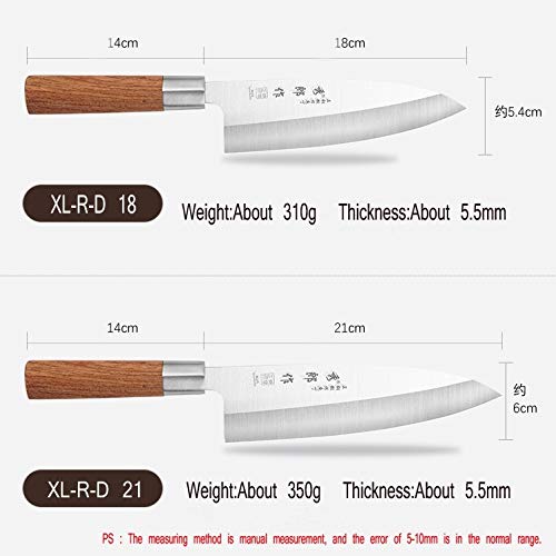 Premium Japanese Deba Knife 18cm - High Carbon Steel Fish Head & Salmon Knife for Sashimi, Sushi & Cooking - Perfect for Professional Chefs & Home Cooks